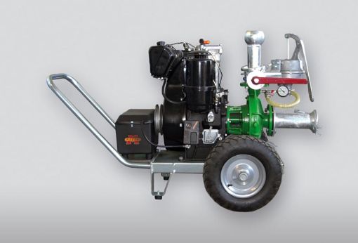 Picture of Marani Motor Pump unit with Electric Start LOMBARDINI Engine and ROVATTI Flanged Pump on Barrow