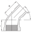 Picture of AAP Galvanised Malleable Male-Female Elbow 45 Degree