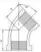 Picture of AAP Galvanised Malleable Female-Female Elbow 45 Degree