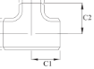 AAP Industries Buttweld Reducing Tee (Std)-3