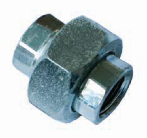 AAP Industries PEAL® Black & Galvanised Mild Steel Female-Female Union-1