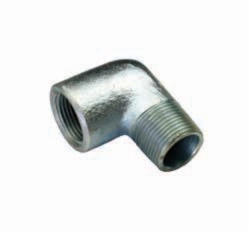 AAP Industries PEAL® Black & Galvanised Mild Steel Male-Female Elbow-1