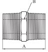 AAP Industries PEAL® Black & Galvanised Mild Steel Hexagon Nipple (Equal)-3