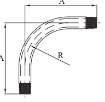 AAP Industries PEAL® Black & Galvanised Mild Steel M/M Bend 90 Degrees-3
