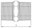 AAP Industries Stainless Steel Hexagon Nipple-2