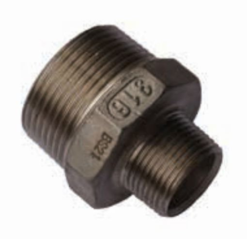 AAP Industries Stainless Steel Reducing Hexagon Nipple-1