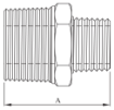 AAP Industries Stainless Steel Reducing Hexagon Nipple-2