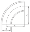 AAP Industries Stainless Steel Buttweld SCH10s 90 Degree Elbow (316/316L)-2