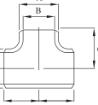 AAP Industries Stainless Steel Buttweld SCH10s Equal Tee (316/316L)-2