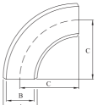 AAP Industries Stainless Steel Buttweld SCH40s 90 Degree Elbow (316/316L)-2