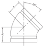 AAP Industries Roll Groove 45 Degree Elbow-3