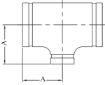 AAP Industries Roll Groove Galvanised Reducing Tee-2