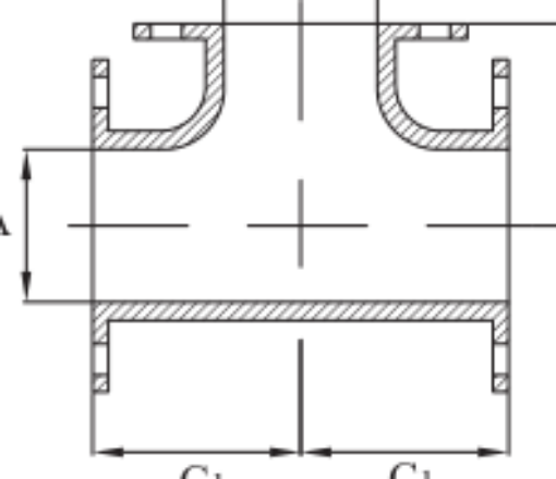 AAP Industries Galvanised Flanged Reducing Tee-1