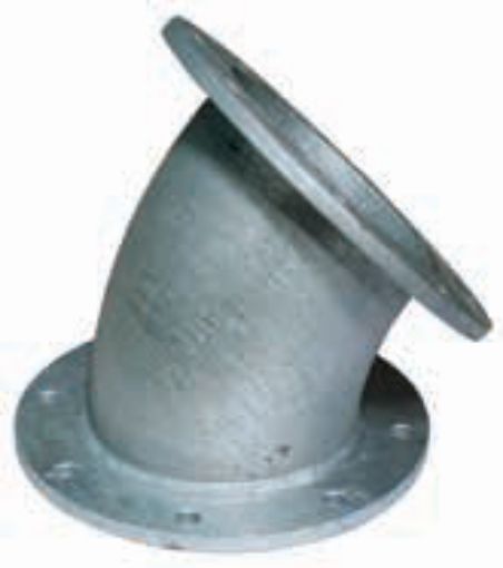 AAP Industries Galvanised Fixed Flanged 45 Deg Elbow (SGP)-1