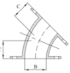 AAP Industries Galvanised Fixed Flanged 45 Deg Elbow (SGP)-2