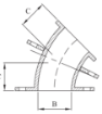 AAP Industries Galvanised Loose Flanged 45 Deg Elbow (SGP)-2
