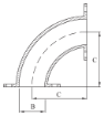 AAP Industries Galvanised Fixed Flanged 90 Deg Elbow (STD)-2