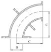 AAP Industries Galvanised Loose Flanged 90 Deg Elbow (STD)-2