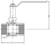 AAP Industries DR Brass Ball Valve Extended Spindle Type-3