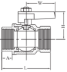 AAP Industries DR Brass Ball Valve C/W T Handle-5