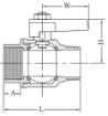 AAP Industries DR M/F Brass Ball Valve C/W T Handle-3
