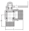 AAP Industries DR Brass Right Angle Ball Valve C/W T-Lever (Stainless Steel Ball)-3