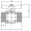 AAP Industries Gas Brass Ball Valve with T Handle-2