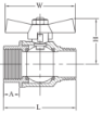 AAP Industries Gas Brass Ball Valve M/F C/W T Handle-3