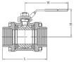 AAP Industries Stainless Steel Ball Valve (3 PCE) - Maxiflo-2