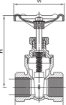 AAP Industries Bronze Screwed Gate Valve-2