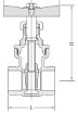 AAP Industries Bronze Shouldered Gate Valve (T - Lever)-3