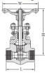 AAP Industries Forged Steel Gate Valve Class 800 NPT-2