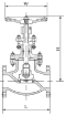 AAP Industries Cast Steel Flanged Globe Valve ANSI 150-2