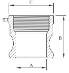AAP Industries Type A Camlock - Male Camlock X Female BSP Aluminium Camlock Hose Fittings-3