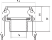 AAP Industries Type B Camlock - Female Camlock X Male BSP Aluminium Camlock Hose Fittings-3