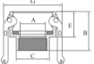 AAP Industries Type D Camlock - Female Camlock X Female BSP Aluminium Camlock Hose Fittings-3