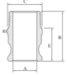 AAP Industries Type F Camlock - Male Camlock X Male BSP Aluminium Camlock Hose Fittings-3