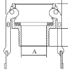 AAP Industries Type B Camlock - Female Camlock X Male BSP Stainless Steel Camlock Hose Fittings-4