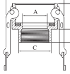 AAP Industries Type D Camlock - Female Camlock X Female BSP Poly Camlock Hose Fittings-4