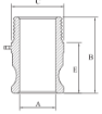 AAP Industries Type F Camlock - Male Camlock X Male BSP Poly Camlock Hose Fittings-2