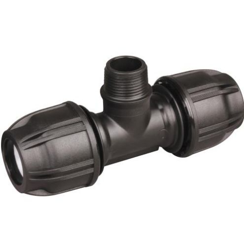 Hansen Male Threaded Tee Connector Metric Compression Fittings-1