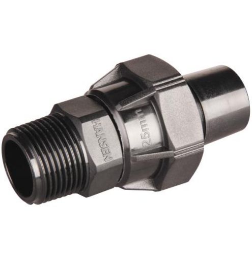 Hansen Reducing Male Straight Coupling Barbed LD Poly Pipe Fittings-1